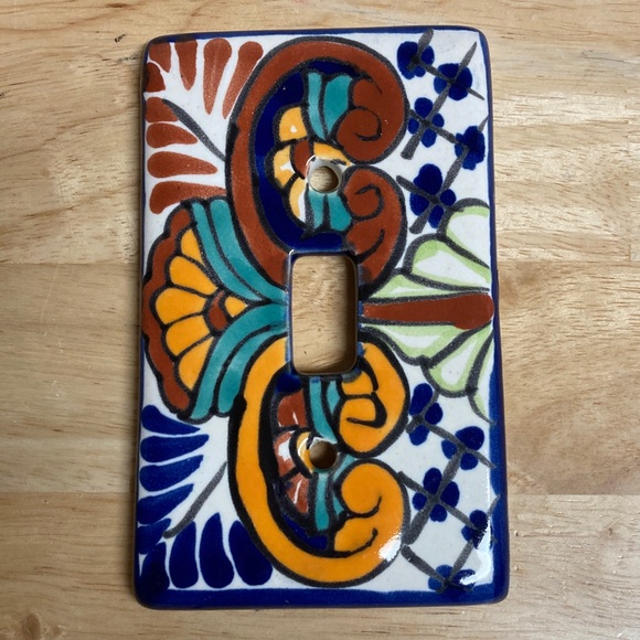 Talavera Ceramic Light Switch and Outlet Plates Covers Set of 3 - Picture 4 of 6